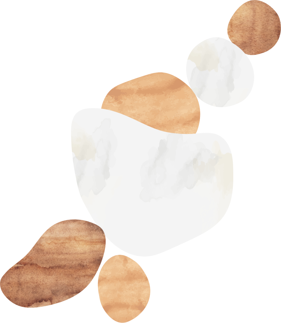 Group 426 brown and white abstract shapes